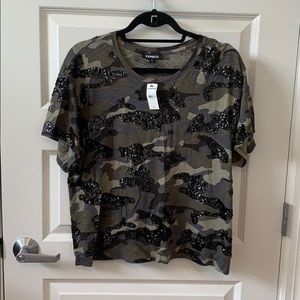 Camo Shirt with Sequins detail